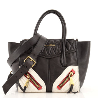 Miu Miu Biker Convertible Tote Leather Small