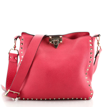 Valentino Rockstud Flip Lock Messenger Bag Leather Small