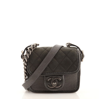 Chanel Paris-Bombay Back to School Crossbody Bag Quilted Iridescent Calfskin Mini