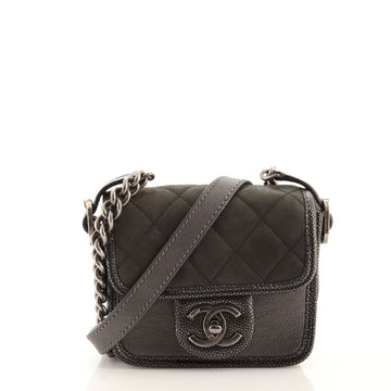 Chanel Paris-Bombay Back to School Crossbody Bag Quilted Iridescent Calfskin Mini