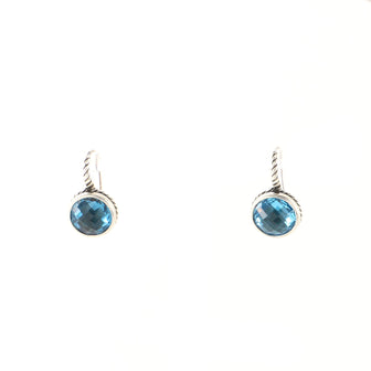 David Yurman Color Classics Drop Earrings Sterling Silver with Topaz