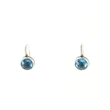 David Yurman Color Classics Drop Earrings Sterling Silver with Topaz