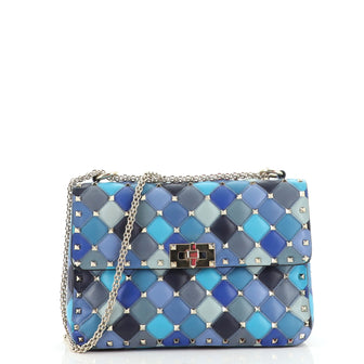Valentino Rockstud Spike Flap Bag Quilted Leather Medium