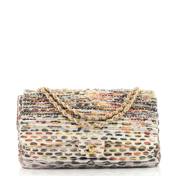 Chanel Coco Cuba Flap Bag Quilted Tweed Maxi
