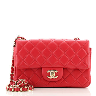 Chanel Classic Single Flap Bag Quilted Lambskin Mini