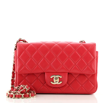 Chanel Classic Single Flap Bag Quilted Lambskin Mini