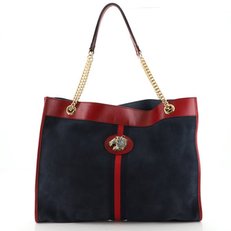 Gucci Rajah Chain Tote Suede Large
