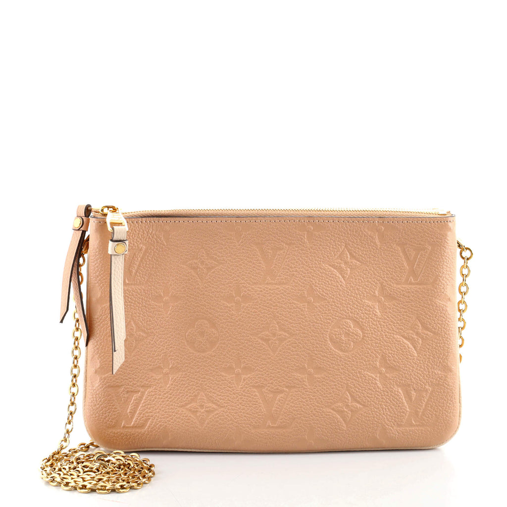 Double Zip Pochette Monogram Empreinte Leather - Wallets and Small Leather  Goods