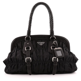 Prada Gaufre Frame Bag Tessuto Medium