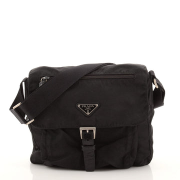 Prada Buckle Messenger Bag Tessuto Small