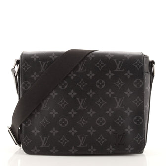 Louis Vuitton District Messenger Bag Monogram Eclipse Canvas PM