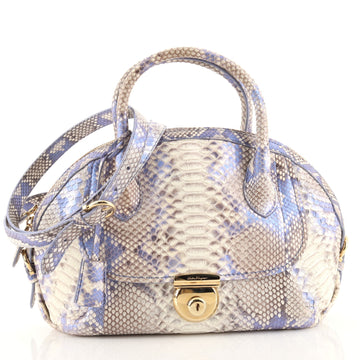 Salvatore Ferragamo Fiamma Satchel Python Medium