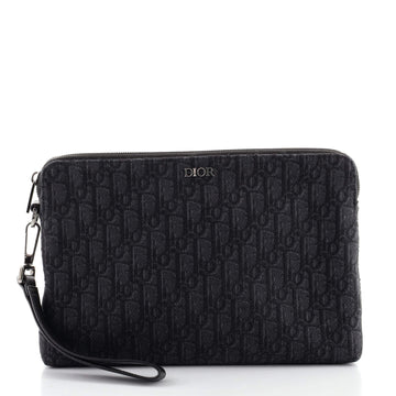 Christian Dior Wristlet Clutch Oblique Jacqurd