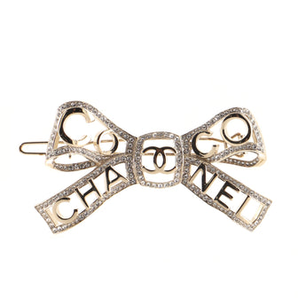 Chanel Bow-tiful Hair Clip Metal with Crystal