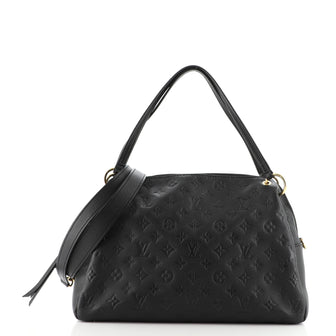 Louis Vuitton Ponthieu Handbag Monogram Empreinte Leather PM Black