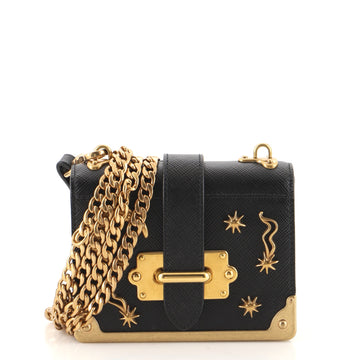 Prada Cahier Crossbody Bag Embellished Leather Micro