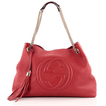 Gucci Soho Shoulder Bag Chain Strap Leather Medium