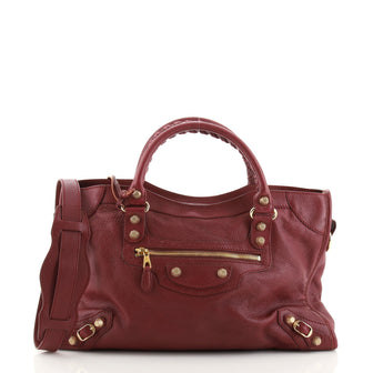 Balenciaga City Giant Studs Bag Leather Medium