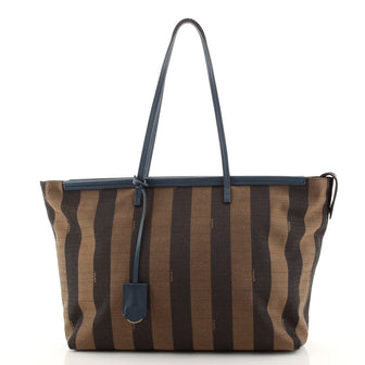 Fendi Pequin Roll Tote Canvas Large