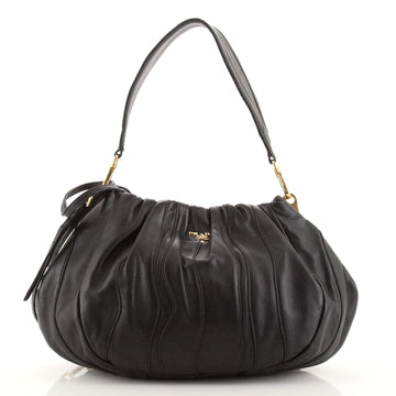 Prada Waves Shoulder Bag Striped Nappa Medium