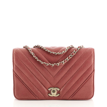 Chanel Statement Flap Bag Chevron Iridescent Caviar Mini