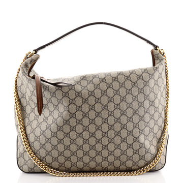 Gucci Chain Hobo GG Coated Canvas Large