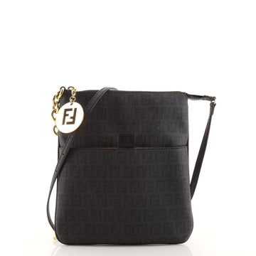 Fendi Charm Zip Crossbody Bag Zucchino Coated Canvas Small