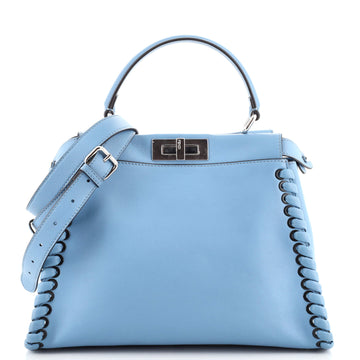 Fendi Peekaboo Bag Whipstitch Leather Regular