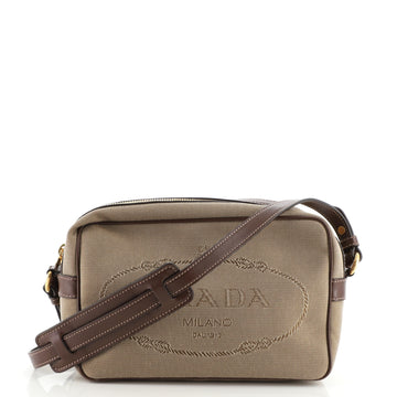 Prada Logo Camera Bag Canvas Small