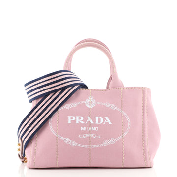 Prada Canapa Convertible Tote Canvas Mini
