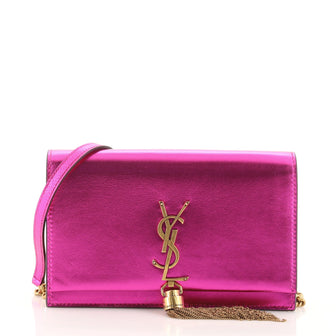 Saint Laurent Classic Monogram Tassel Chain Wallet Leather