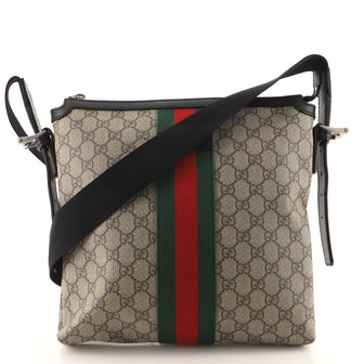 Gucci Web Messenger Bag GG Coated Canvas Medium