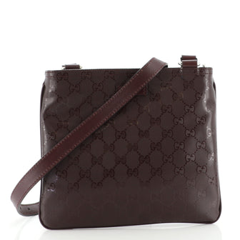 Gucci Zip Top Messenger Bag GG Imprime Small
