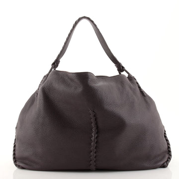 Bottega Veneta Loop Open Hobo Cervo with Intrecciato Detail Large
