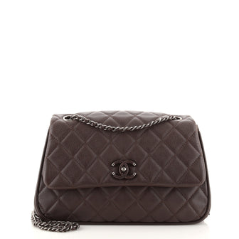 Chanel Frame in Chain Flap Bag Quilted Calfskin Medium