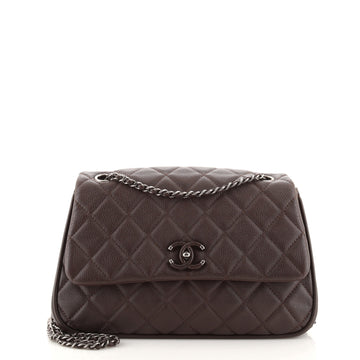 Chanel Frame in Chain Flap Bag Quilted Calfskin Medium