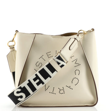Stella McCartney Logo Crossbody Bag Perforated Faux Leather Mini