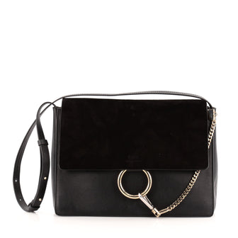 Chloe Faye Crossbody Leather and Suede Medium