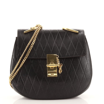 Chloe Drew Crossbody Bag Embossed Leather Small