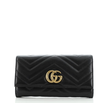 Gucci GG Marmont Continental Wallet Matelasse Leather