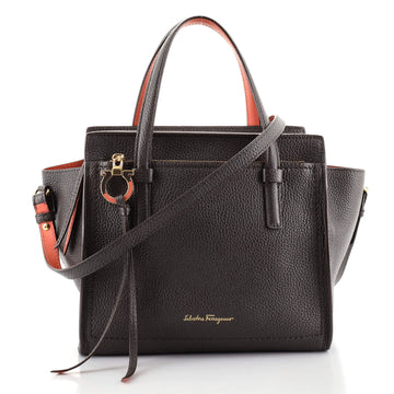 Salvatore Ferragamo Amy Tote Pebbled Leather Mini