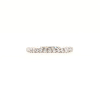 Tiffany & Co. Etoile Narrow Band Ring Platinum with Pave Diamonds