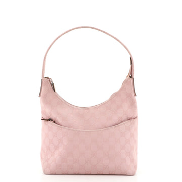 Gucci Vintage Front Zip Hobo GG Canvas Small