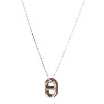 Hermes O'Maillon Pendent Necklace Metal and Leather