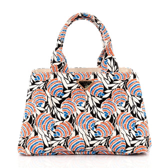 Prada Canapa Tote Printed Canvas Medium
