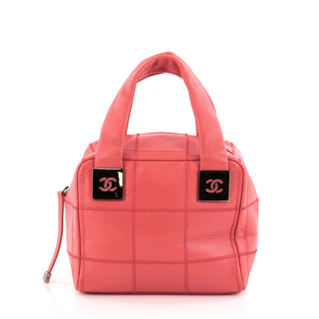 Chanel Square Stitch Bowler Bag Quilted Caviar Small