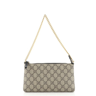 Gucci Chain Wristlet Wallet GG Coated Canvas