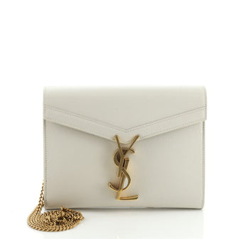 Saint Laurent Cassandra Chain Wallet Leather Mini