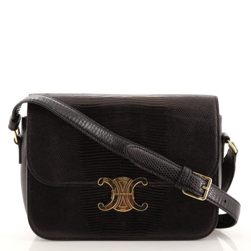 Celine Triomphe Shoulder Bag Lizard Medium