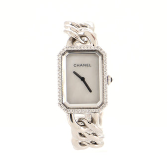 Chanel Premiere Chain Quartz Watch Stainless Steel with Diamond Bezel and Mother of Pearl 20